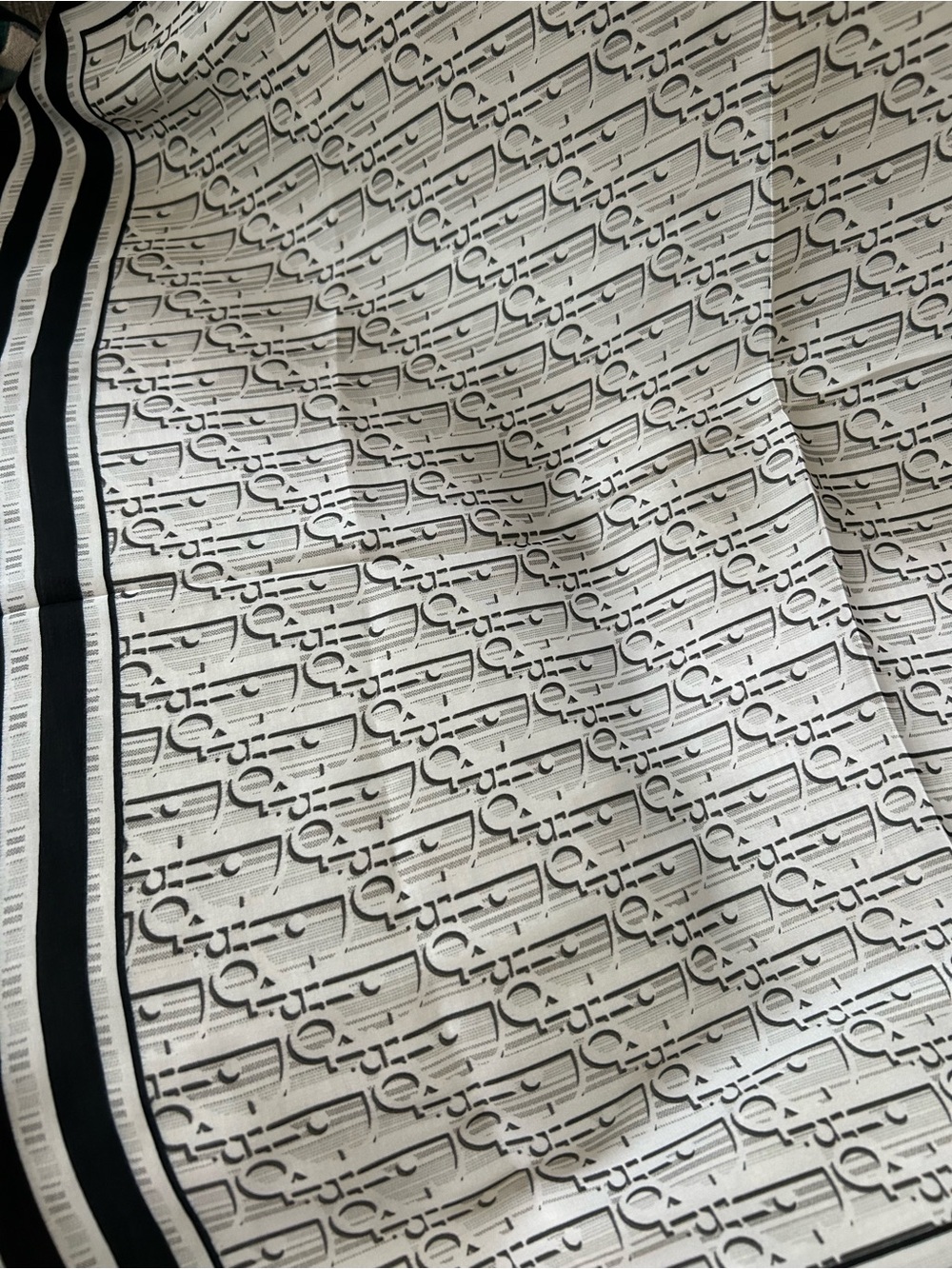 Luxury Cream and Black Patterned Home Bedding Throw